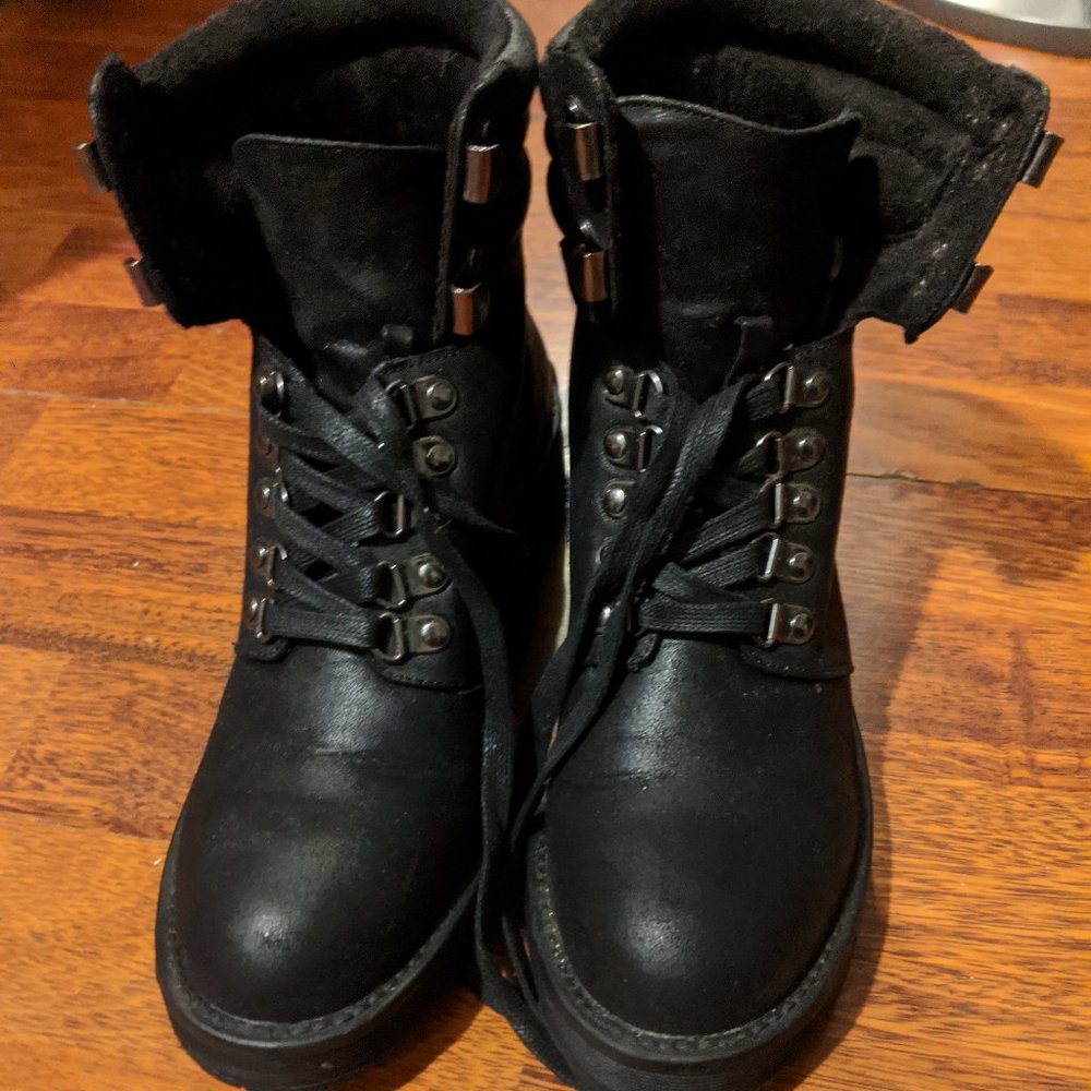 AEO Black Lace-up Boots